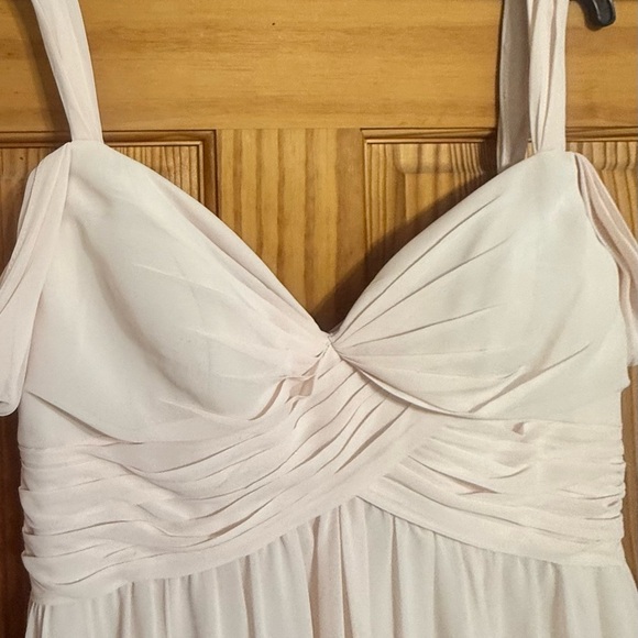 NWT haley page 5901 blush  off the shoulder  formal wedding prom bridesmaid 10 - Picture 9 of 9